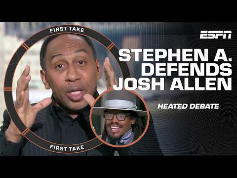 More information about "Stephen A. DEFENDS Josh Allen in HEATED DEBATE with Cam Newton on playoff performances | First Take"